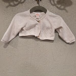 Cat & Jack Cream Baby Cropped Cardigan